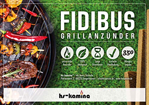 hs-kamine 350 Stück Grillanzünder Fidibus BBQ Grillanzünder natürliche Anzündstäbe EIN reines Naturprodukt