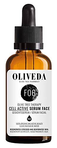 Oliveda F06 Gesichtsserum - Cell Active | natürliches Anti-Aging Lift Serum + Anti-Falten + feuchtigkeitspendend mit organischen Inhaltsstoffen - 50 ml