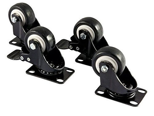 'ALLNET all-s0002127 Rack Castor Wheels Rack Accessory – Rack Zubehör (Castor Wheels, Black, 4 PC (S), 19, SW4Post, 51 mm)