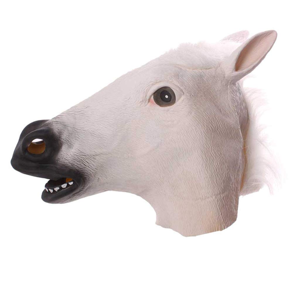 Youlin Pferdemaske, Latex Halloween Tiermasken Pferdekopfmasken Kostüm Für Erwachsene Und Kinder