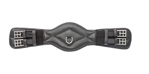 Kavalkade Leder-Kurzgurt Soft Comfort, Elastik, schwarz, 55 cm