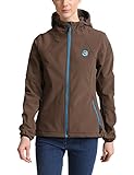 RTS Damen Martha Softshelljacke, Dunkel Taupe/Türkis, S