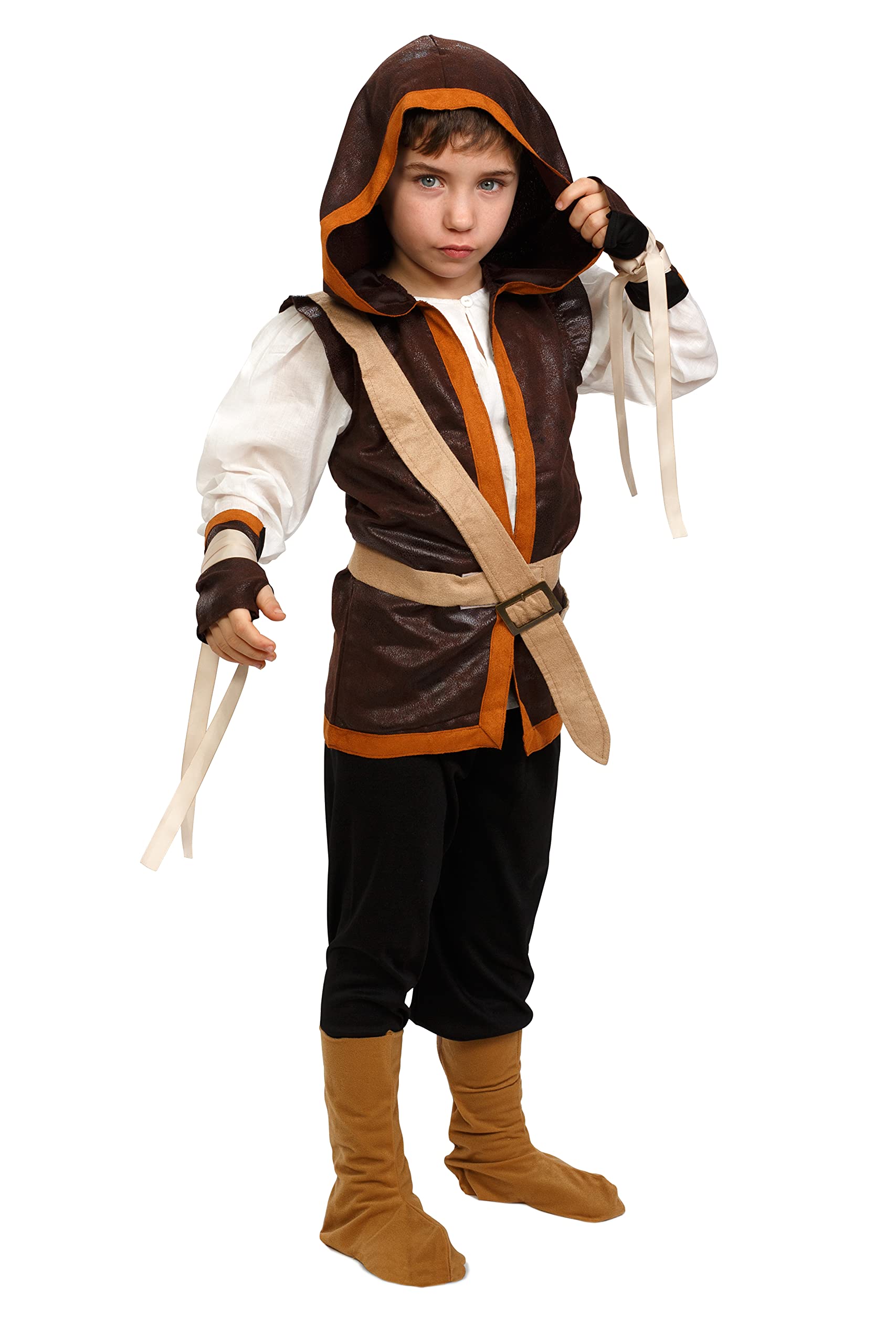 Dress Up America Robin Hood Kostüm für Jungen – Renaissance-Bogenschützen-Kostüm für Kinder