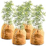 Royal Gardineer Kübelpflanzen Säcke: 4er-Set XL-Thermo-Topfschutz für Pflanzen, 70 x 65 cm (Pflanzenvlies)