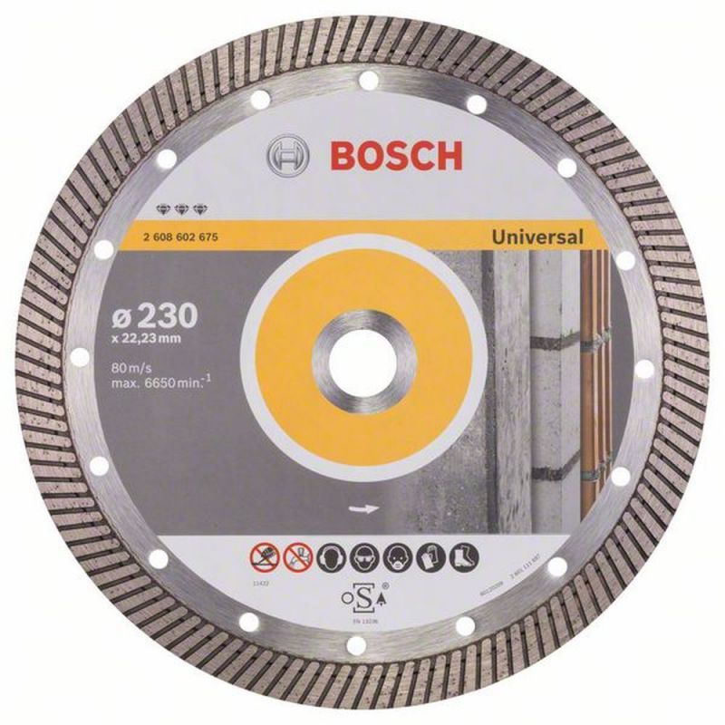 Bosch Diamanttrennscheibe Best for Universal Turbo, 230 x 22,23 x 2,5 x 15 mm 2608602675