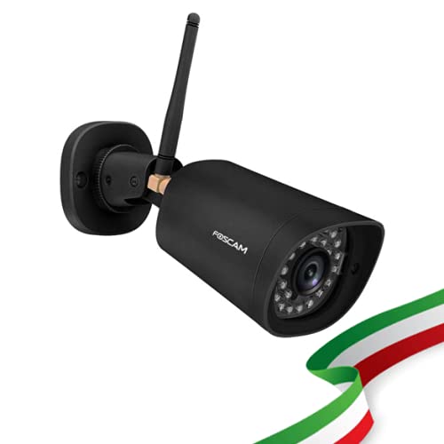 FOSCAM FI9902P 2 Megapixel Full HD1080P H.264 Wireless/Kabel mit Nachtsicht 20 Meter kompatibel mit Alexa Farbe schwarz (Kameras)