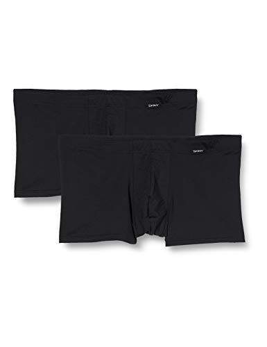 Skiny Herren Unterhose 2er Pack Hipster, Schwarz (Black 7665), Medium (Herstellergröße: M)