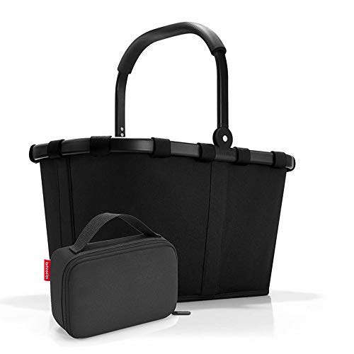 Set carrybag BK, thermocase OY, SBKOY Einkaufskorb mit Kleiner Kühltasche, Frame Black + Black (70407003)
