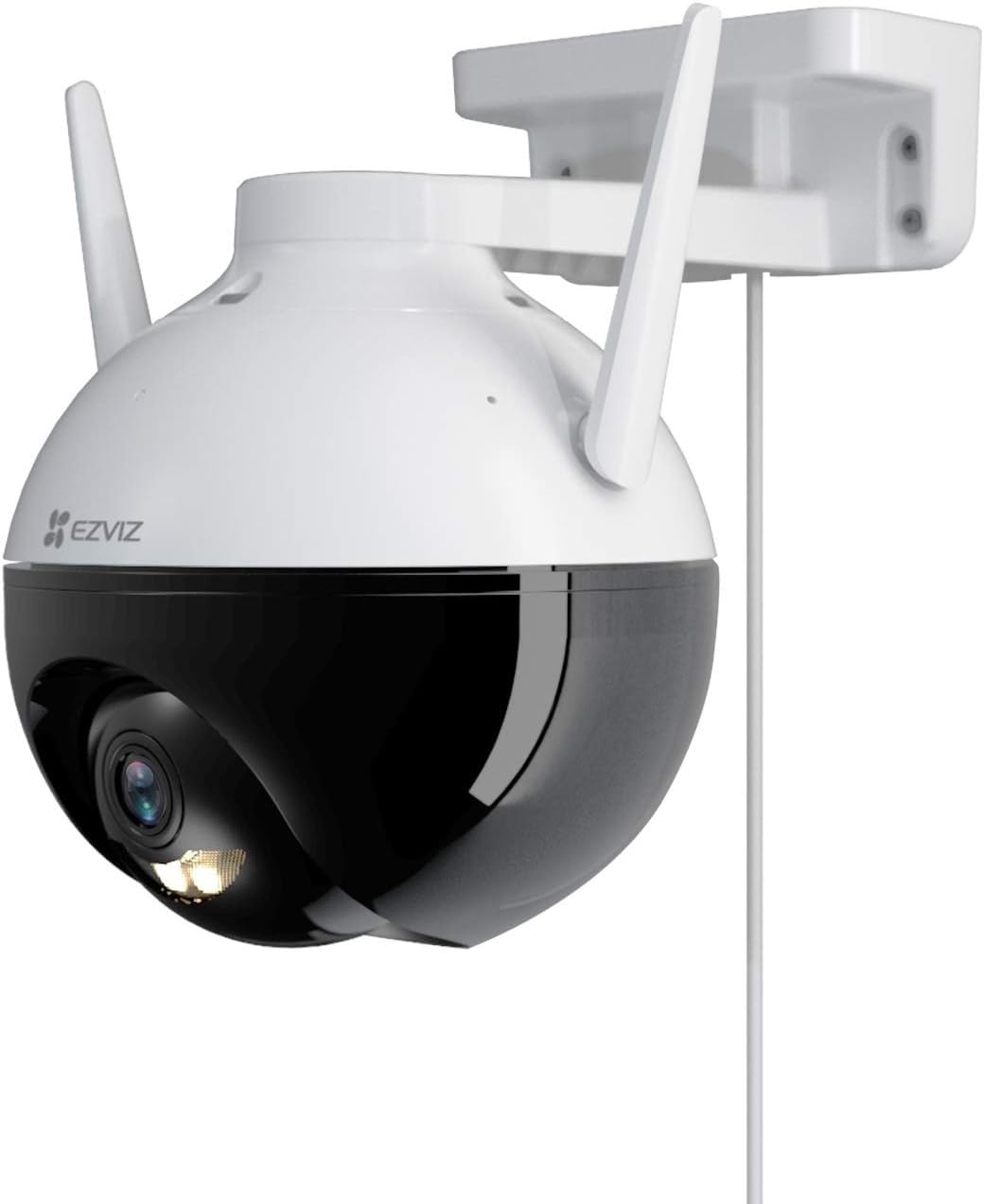 EZVIZ 1080P WLAN IP Kamera, Überwachungskamera mit 30 Meter Farbnachtsicht, KI Personenerkennung, Aktive Verteidigung und SD Kartenslot, PT Kamera für den Außenbereich, IP 65 wetterfest, C8C