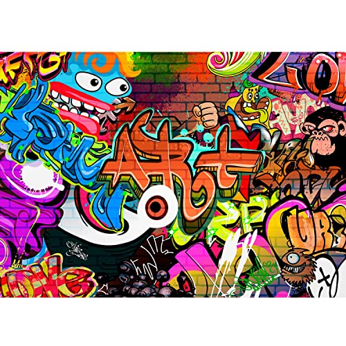 Fototapete Graffiti Streetart 396 x 280 cm Vlies Wand Tapete Wohnzimmer Schlafzimmer Büro Flur Dekoration Wandbilder XXL Moderne Wanddeko - 100% MADE IN GERMANY - Runa Tapeten 9068012a