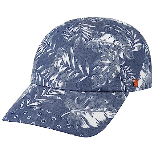 Mayser Flower Cap Basecap Baseballcap Baumwollcap Sommercap Damen/Herren - Made in The EU mit Schirm, Futter, Futter Frühling-Sommer - 58 cm Denim