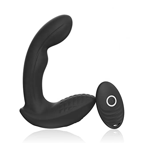 CHERRYDELICE - Prostata-Massagegerät mit Fernbedienung, 10 Vibrationsmodi, Männer, Leise, Wasserdicht, Silikon, USB Wiederaufladbar (Schwarz)