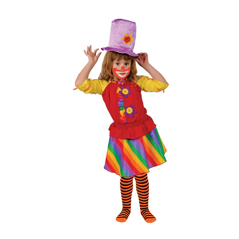 Dress Up America Clown-Kostüm des Regenbogenmädchens
