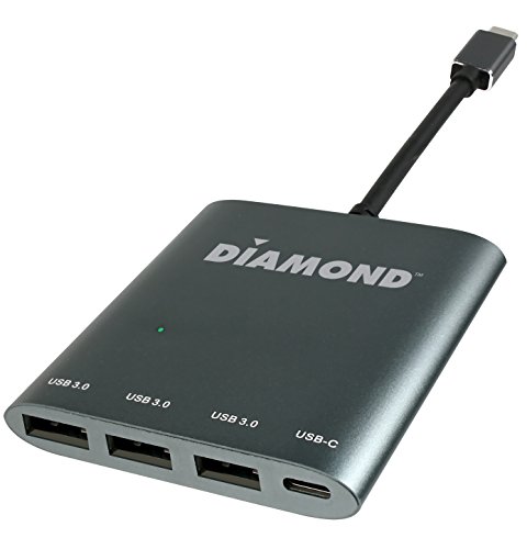 Diamant Multimedia USB 3.1 Gen1 Typ C auf USB 3.0 Typ A 3 Port Hub mit Power Lieferung. Kompatible neue MacBook, chrompixel und Thunderbolt 3 Computer, Komponenten usb3cdpd3h