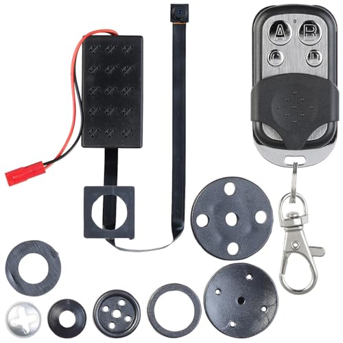 Somikon Knopflochkamera: Mobile HD-Knopf-Sicherheitskamera, Bewegungserkennung & Fernbedienung (Mini Kamera mit Fernbedienung, Micro Camera, Knopfloch)