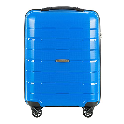 WITTCHEN Koffer – Handgepäck | hartschalen, Material: Polypropylen | hochwertiger und Stabiler | Blau | 29 L | 55x38x20 cm