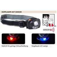 Balzer KOPFLAMPE mit Sensor EIN-/ Ausschaltfunktion Wahlweise Weiß-, Rot- oder UV-Licht