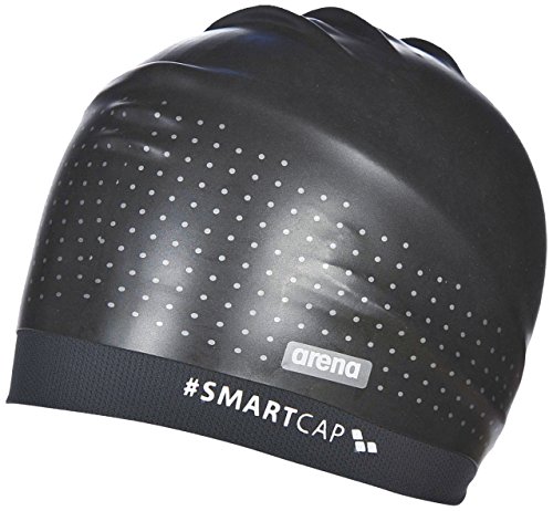 arena Unisex Badekappe Smartcap Training (Haarband, Perfekt für lange Haare, Red Dot Design Award), Black (500), M