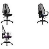 Topstar Bürodrehstuhl Open Point SY, Stoff, violett stufenlose Sitzhöhenverstellung, Sicherheitsgasfeder (OP200 G03)