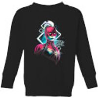 Captain Marvel Neon Warrior Kids' Sweatshirt - Black - 11-12 Jahre - Schwarz