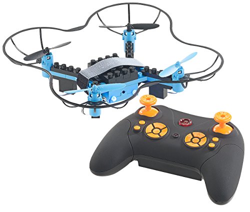 Simulus Drohne Bausatz: Quadrocopter-Bausatz, 38-teilig, 2,4-GHz-Fernbedienung, 3D-Flugmanöver (Drohnenbausatz)