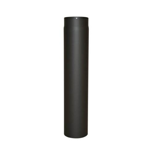 Ofenrohr Senotherm® 2 mm Ø 120 mm hitzebeständig lackiert, gerade - Rauchrohr, Kaminrohr schwarz - für Pellettofen und Kamine - Länge: 750 mm