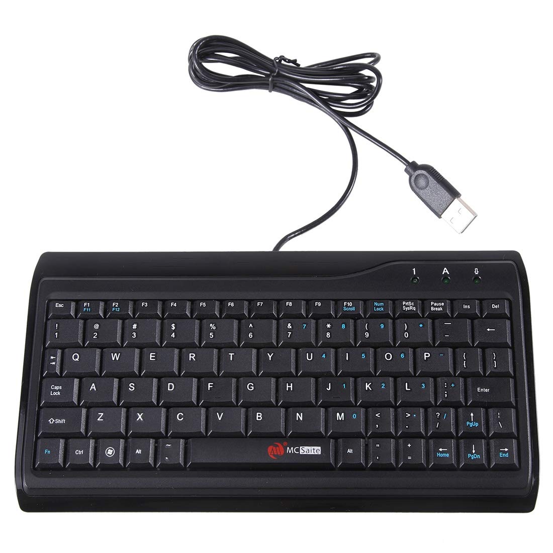 LISUHONG Tschschlag AYSMG MC-8017 verkabelt 78 Tasten Mini Multimedia-Computer-Tastatur (schwarz) (Color : Black)