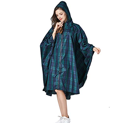 wetry - Wasserdichter Regenponcho für Damen, Notfallregenmantel mit Kapuze für Freizeitaktivitäten im Freien, Festivals, Camping, Wandern