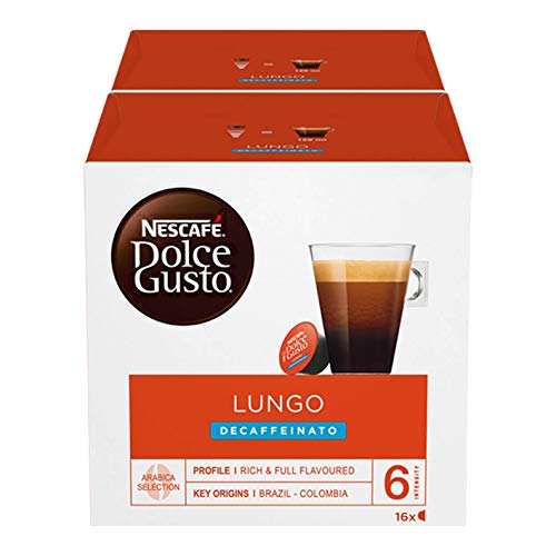 Nescafé Dolce Gusto Lungo Entkoffeinierten Schoten 16 Pro Packung - Packung mit 2