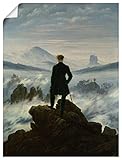 ARTland Poster Kunstdruck Wandposter Bild ohne Rahmen 30x40 cm Wandern Berge Wald Wolken Nebel Der Wanderer über dem Nebelmeer 1818 Romantik Caspar David Friedrich T6QN