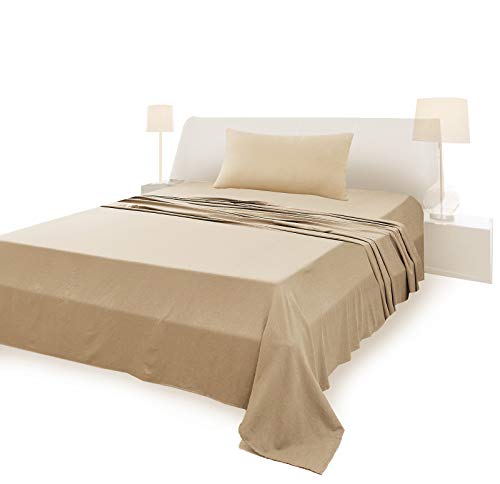 FARFALLAROSSA Bettwäsche-Set für Einzelbett aus 100 % Baumwolle, Spannbettlaken für Einzelbett 120 x 200 cm, Oberlaken 250 x 280 cm, 1 Kissenbezug 50 x 80 cm -Weiß