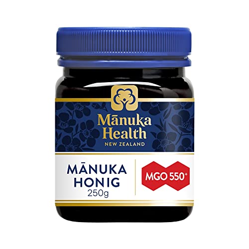 Manuka Health - Manuka Honig MGO 550+ (250 g) - 100% Pur aus Neuseeland mit zertifiziertem Methylglyoxal Gehalt