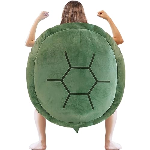 HSKJTT Wearable Turtle Shell Pillows, Turtle Power Shell Super Weiche Lustige Dress Up Kreative Geschenke Wurf Kissen Home Decors,120cm