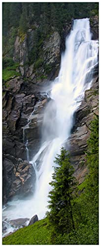 Wallario Poster - Wasserfall in Premiumqualität, Größe: 80 x 200 cm XXL-Poster