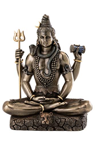 Shiva in Padmasana Lotus Pose Hindu Statue Figur Figur Buddha