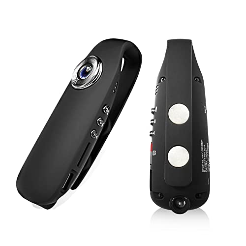 Mini-Körperkamera, versteckte Spionagekamera CAMMHD 1080P Full HD, Akkulaufzeit von 3 bis 7 Stunden, Camcorder-Videorecorder mit tragbarem Taschenclip (32GB)