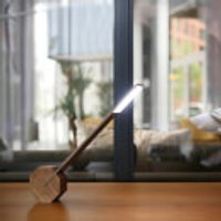 Ginkgo der Octagon One walnuss Schreibtisch Lampe Natural in Holzoptik LED aufladbare Tisch Lampe