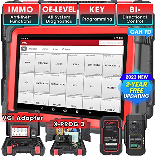 LAUNCH X431 IMMO Elite Schlüssel Programmiergerät mit PROG3, Schlüsselanhänger-Programmiertool, IMMO Dienstleistungen/ECU Clone, 39+ Spezialfunktionen, Aktiver Test, OE-Niveau Alle Systemdiagnosen