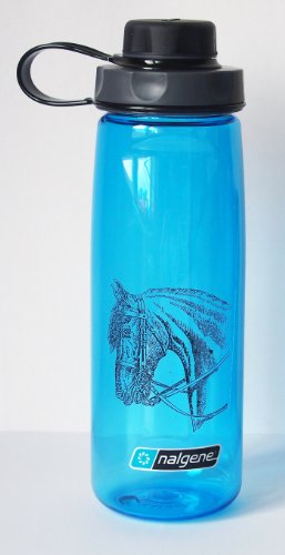 Nalgene Trinkflasche 'Everyday OT-Cap' - 0,7 L, blau, Deckel schwarz, Pferdemotiv