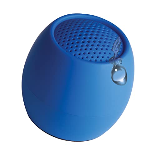 Boompods Zero Mini tragbarer Bluetooth Lautsprecher - Kabelloser Lautsprecher, IPX6 wasserdicht, 5 Std Spielzeit, Outdoor Speaker klein, Mikrofon & Dual Pairing, für Dusche, Reisen, iPhone, Blau