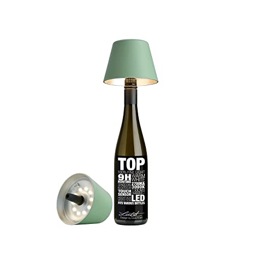 Sompex - Wiederaufladbare RGBW Flaschenlampe, olivgrün, TOP 2.0
