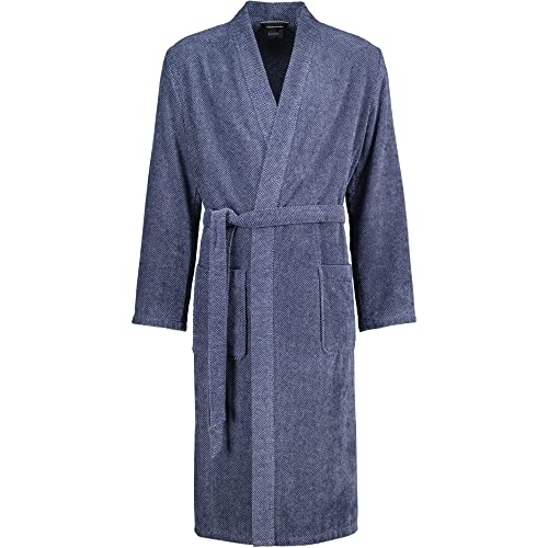 Cawö Home Bademantel Herren Kimono Streifen 5507 Denim - 17 L