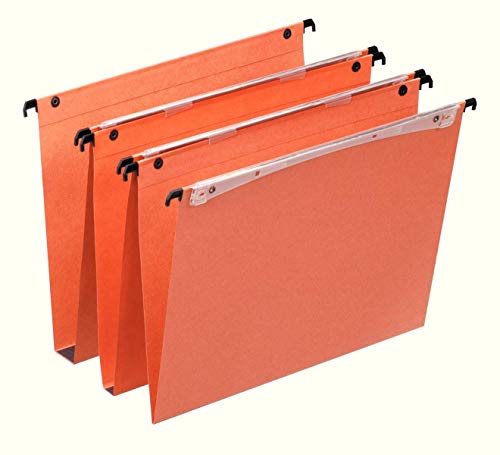 Esselte Orgarex Hängemappe Kraftpapier rechteckiger Boden 30 mm Kapazität A4 25 Stück orange