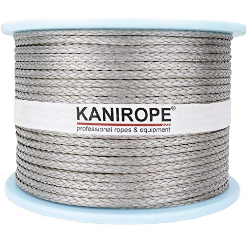 Kanirope® Dyneema Seil PRO 3mm 100m Silber 12-fach geflochten SK78 verstreckt beschichtet