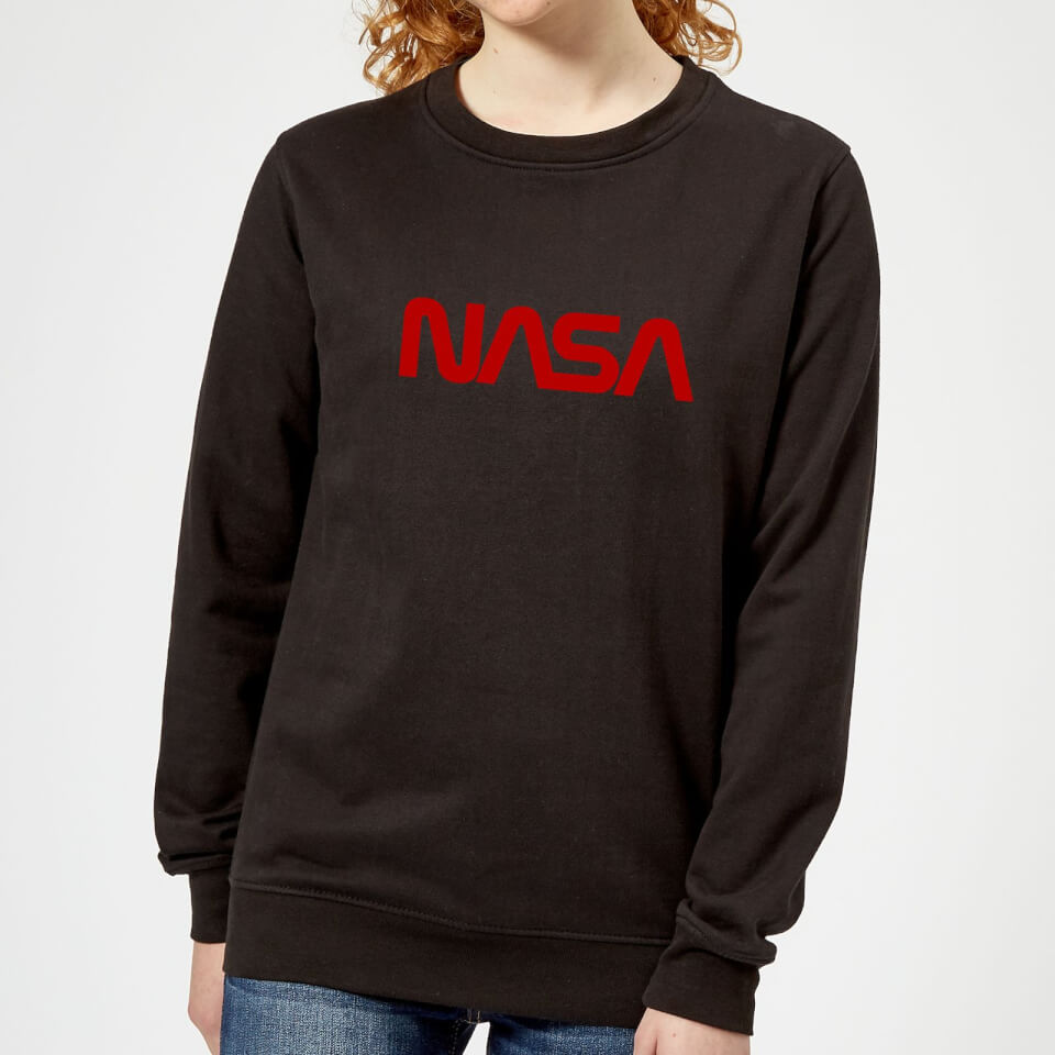 NASA Worm Rot Logotype Damen Sweatshirt - Schwarz - XL