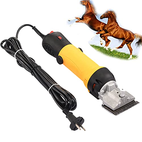 Professionelle elektrische Pferdehaarschneidemaschine, 690 W und 6 Geschwindigkeiten, verstellbare elektrische Pferdeschere mit Werkzeugkasten, Haarpflegetrimmer für Pferde, Ziegen, Pony, Rinder