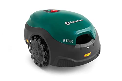 ROBOMOW RT300 Robotermäher/Rasenroboter für Flächen bis 300 qm | 4,3 Ah; 18cm Schnittbreite; einfache Installation, selbstreinigend und inkl. schwimmendem Mähdeck, Mulchreiniger