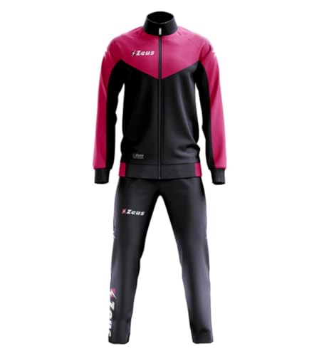 Zeus Ulysse Trainingsanzug für Damen, Training, Laufen, Jogging, Sport (L, Fuchsia)
