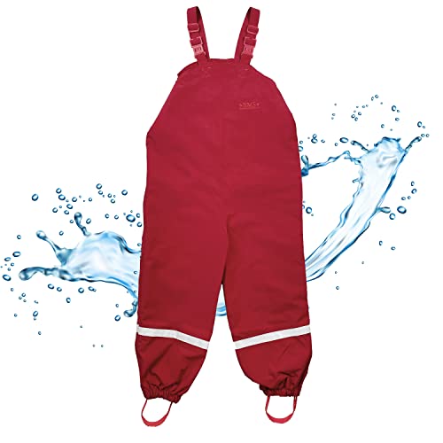 BMS atmungsaktive Regenlatzhose für Kinder, rot, Größe 128