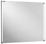 FACKELMANN Spiegel LED-LINE/Wandspiegelelement mit LED-Beleuchtung/Maße (B x H x T): ca. 81 x 67 x 4 cm/hochwertiger Badspiegel/moderner Badezimmerspiegel/Breite 80 cm